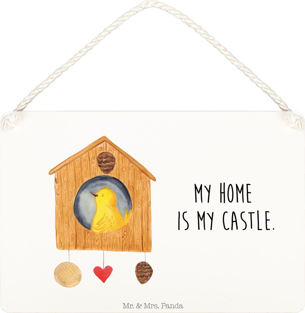 Mr. & Mrs. Panda holzbild Vogel Haus DIN A5 - Transparent - Geschenk, Lustige Sprüche, Zuhause, Holzschild, Castle, Eigenheim, Wohnung, Wandbild H...