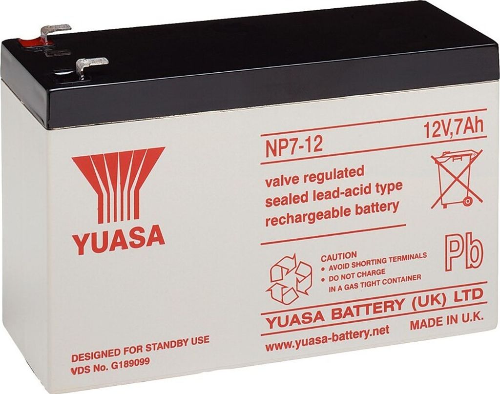 Batteria al piombo Yuasa 12 V 7,0 Ah Immagine del prodotto 