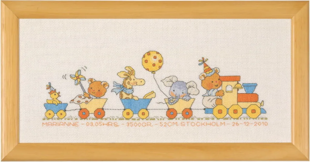 Kit broderie décoration chambre enfant Point de croix Bobbi 33x15 cm