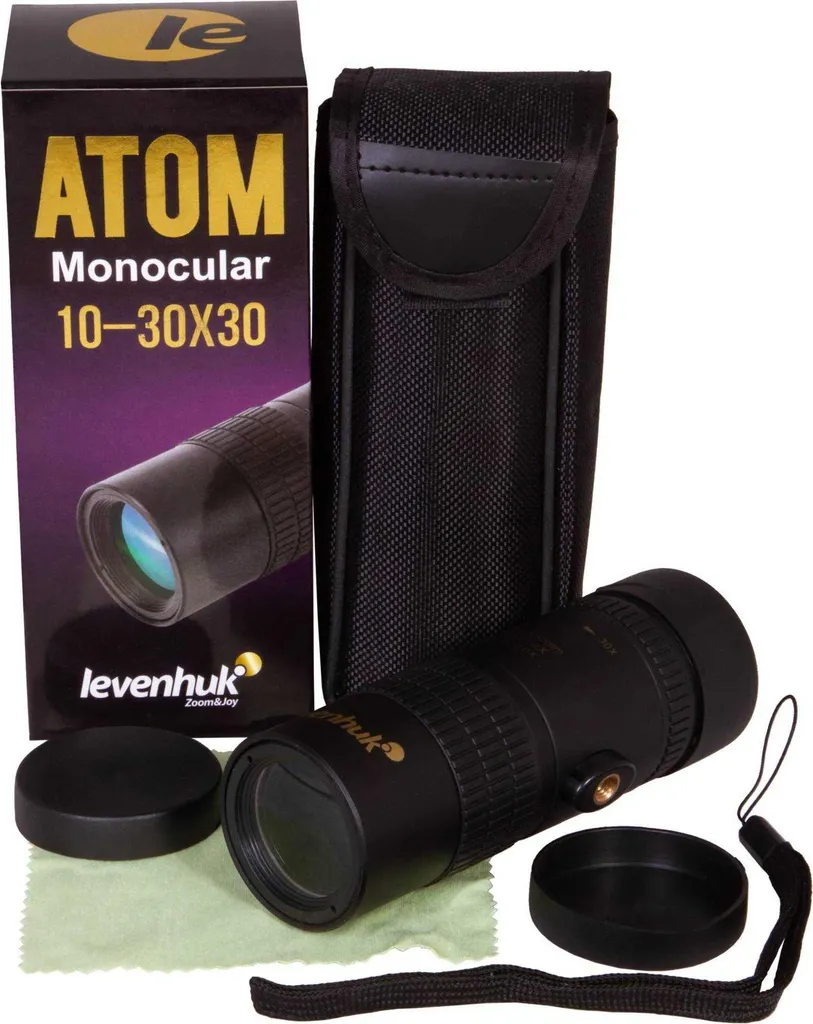 Monoculaire Levenhuk Atom 10-30x30 : Zoom puissant et optique compacte