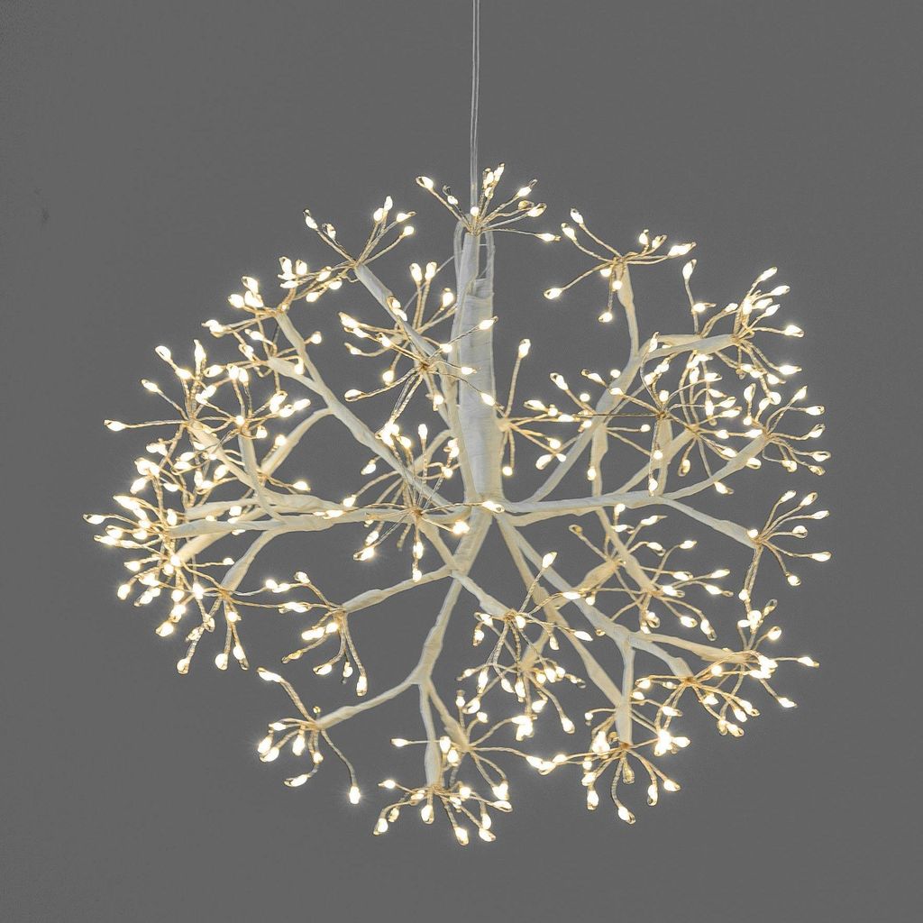 LED Deko Kugel mit Funkeleffekt D. 30cm weiß mit 360 LEDs Produktbild 