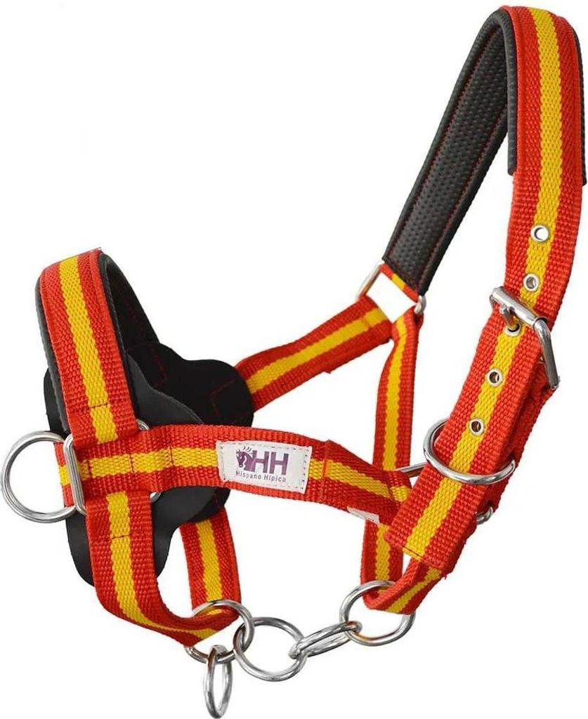 Hispano Hipica Extra Strong Halfter Gelb,Rot Full Gelb,Rot Full