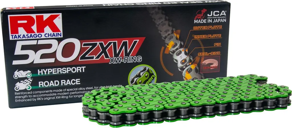 Chaîne RK 520ZXW Anti-Usure 110 maillons - Solution Longue Durée