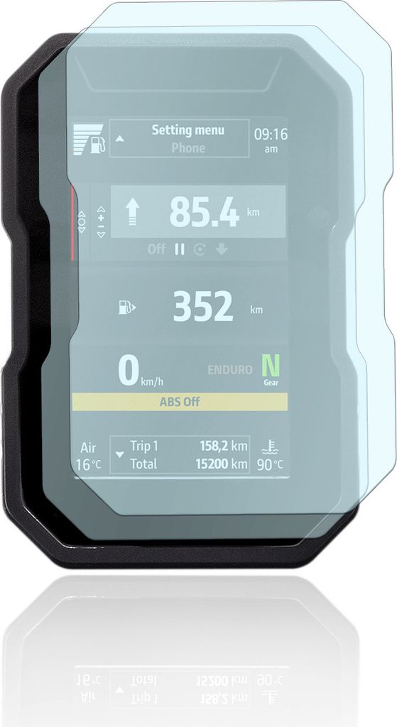 Tachoschutzfolie Displayschutzfolie passend für Ducati Desert X 2022+ 9H Nano Glas