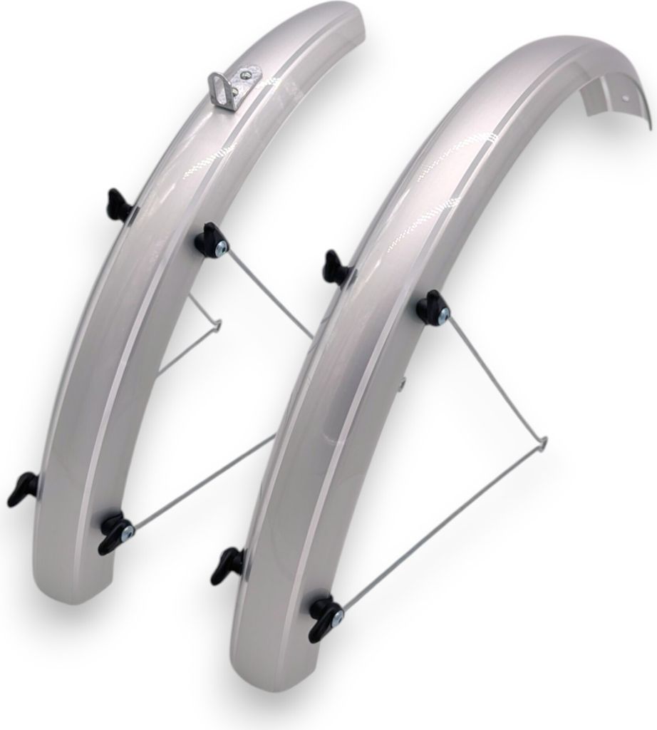 Schutzblech Set 20 Zoll silber 53 mm Kunststoff mit Streben Produktbild 
