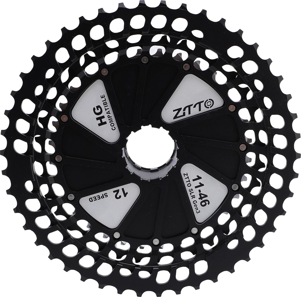 12 Gang Mountainbike Kassette Ultra Light 11-46T Colorful CNC Integrated Hollow Design Fahrrad Kassette Schwungrad Schwarz Silber