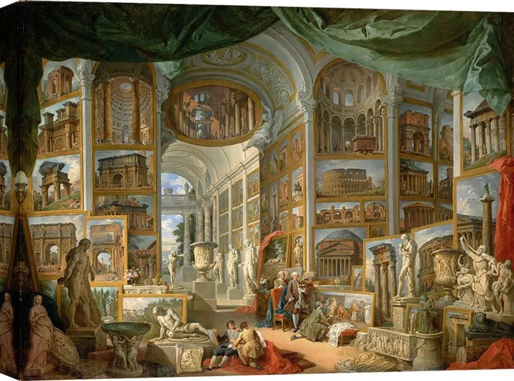Décoration murale toile Giovanni Paolo Panini Rome antique 60x40 cm