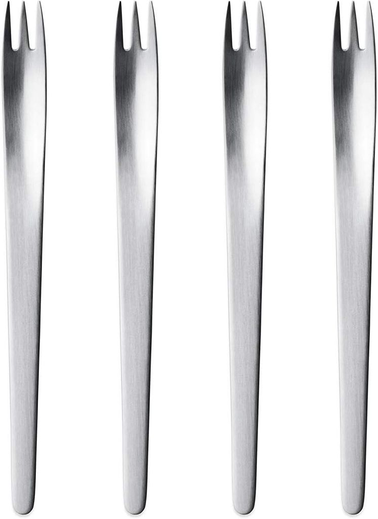 Georg Jensen - Arne Jacobsen Kuchengabel, 4 Stück Produktbild 