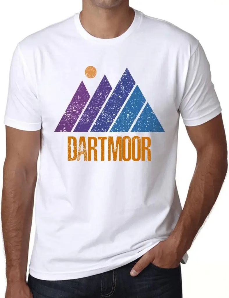 Herren Grafik T-Shirt Berg Dartmoor – Mountain Dartmoor – Öko-Verantwortlich Vintage Jahrgang Kurzarm Lustige Druck Geburtstag Geschenk Mann