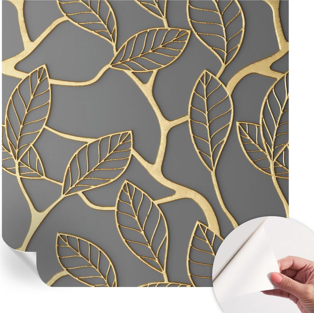 Selbstklebende Wandtapete - Dekorative Tapete für Wohnzimmer - Klebefolie für Wandbilder - Tapetenfolie für Wanddekoration - 250x250 cm - Elegan...