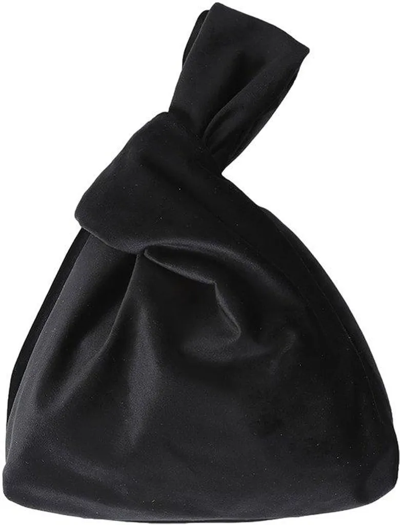 Sac de soirée noir velours - Petit sac cabas élégant pour femme