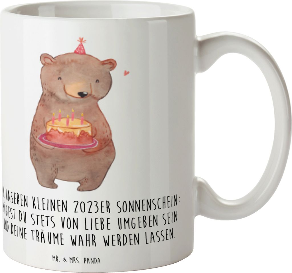Mr. & Mrs. Panda Tasse 2023 Geburtstagstraum - Weiß - Geschenk, wahr werden, design, Becher, Herzenswünsche, Jahrgang, Alter, Happy Birthday, Kaf...
