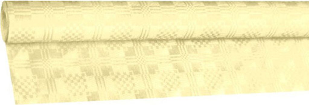 1x Damasttischdecke Tischtuch aus Papier gerollt 1,20m x 8m champagner