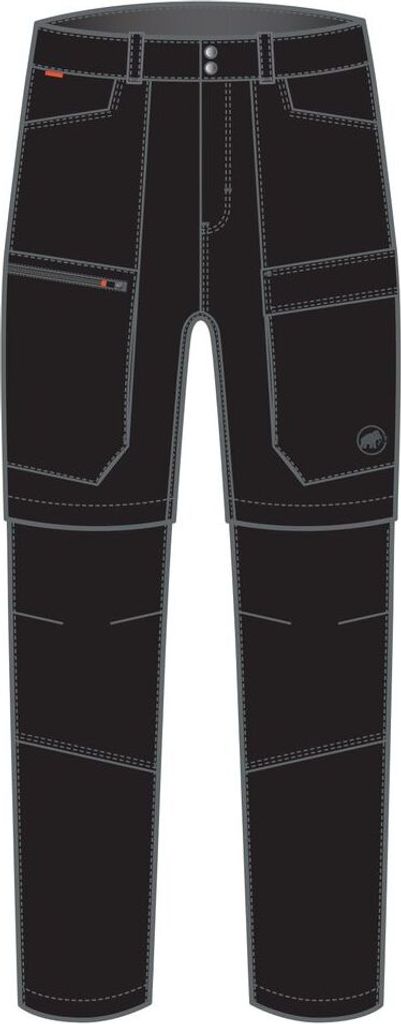 Mammut Zinal Hybrid Zip Off Pants Herren Wanderhose schwarz 56
