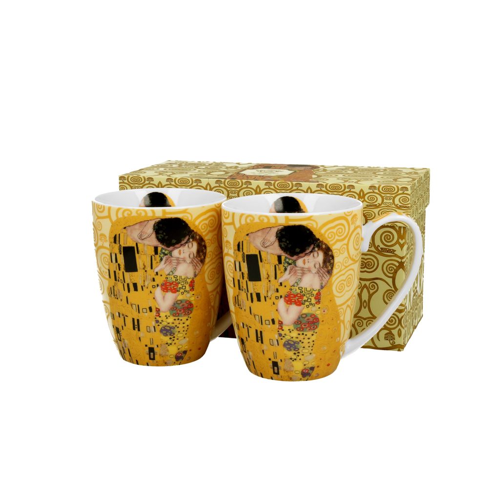 set de 2 cubes 350ml THE KISS ECRU par Gustav Klimt Image du produit 