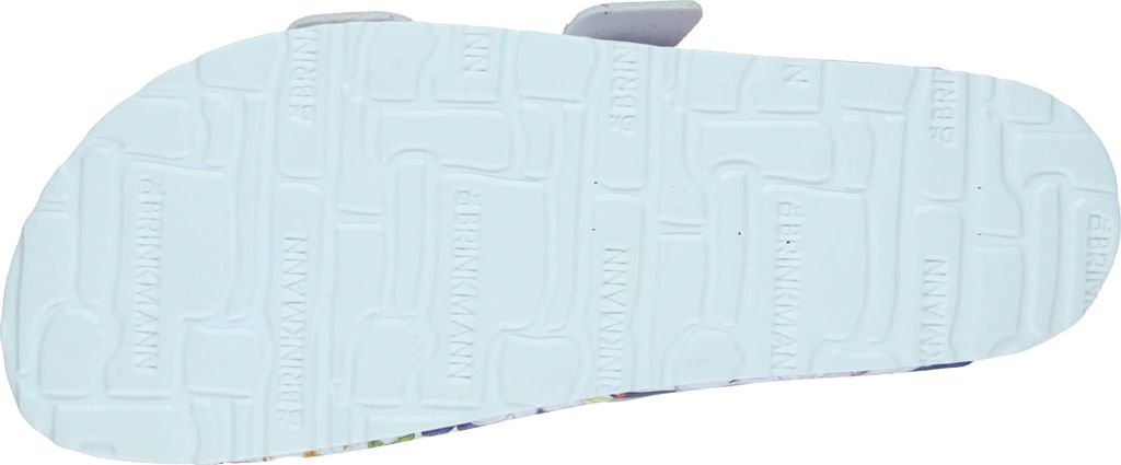 Dr. Brinkmann Damen Pantolette Blumenprint Naturformfußbett Zweiriemer Kork 700749, Größe:39 EU, Farbe:Weiß