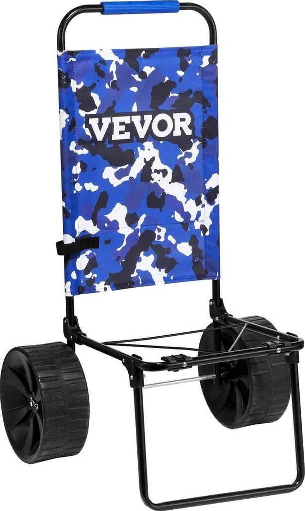 Chariot de plage robuste anti-enlisement capacité 31kg roues 25cm