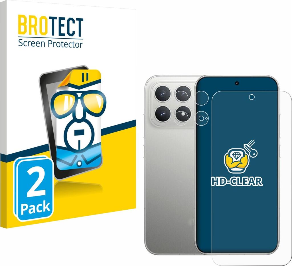2x Für Xiaomi Poco F8 Pro (Display+Kamera) Schutzfolie BROTECT Displayschutz Display Schutz Folie Klar Transparent