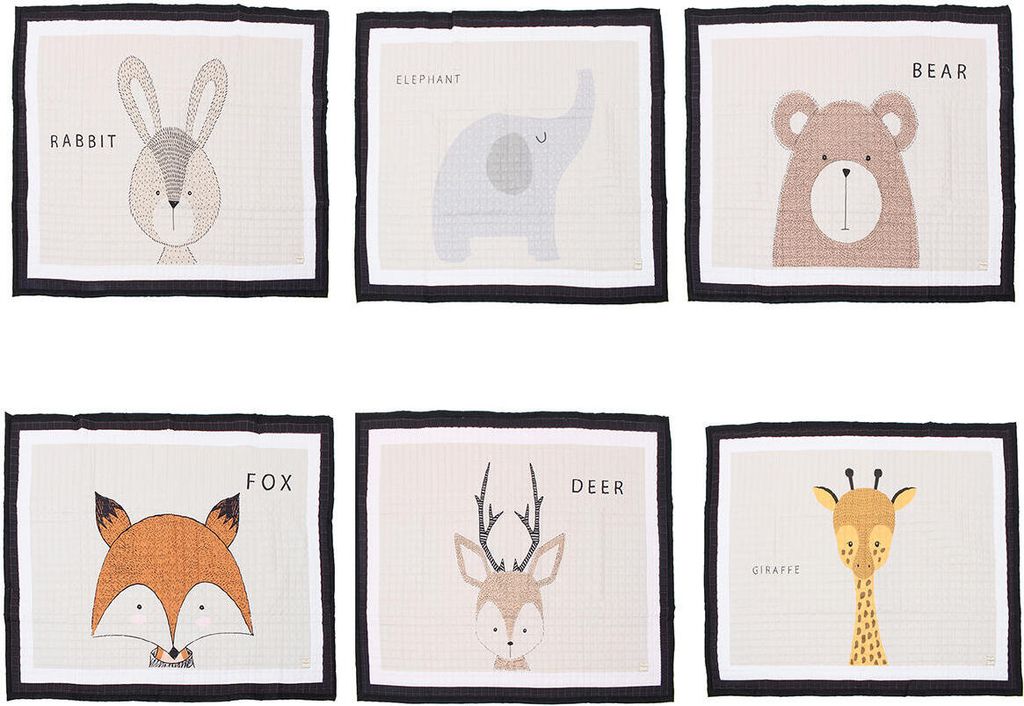 195 x 145cm Süßes Tier Weiches Rechteck Baby Kind Spiel Mat Activity Crawling Blanket - Giraffe