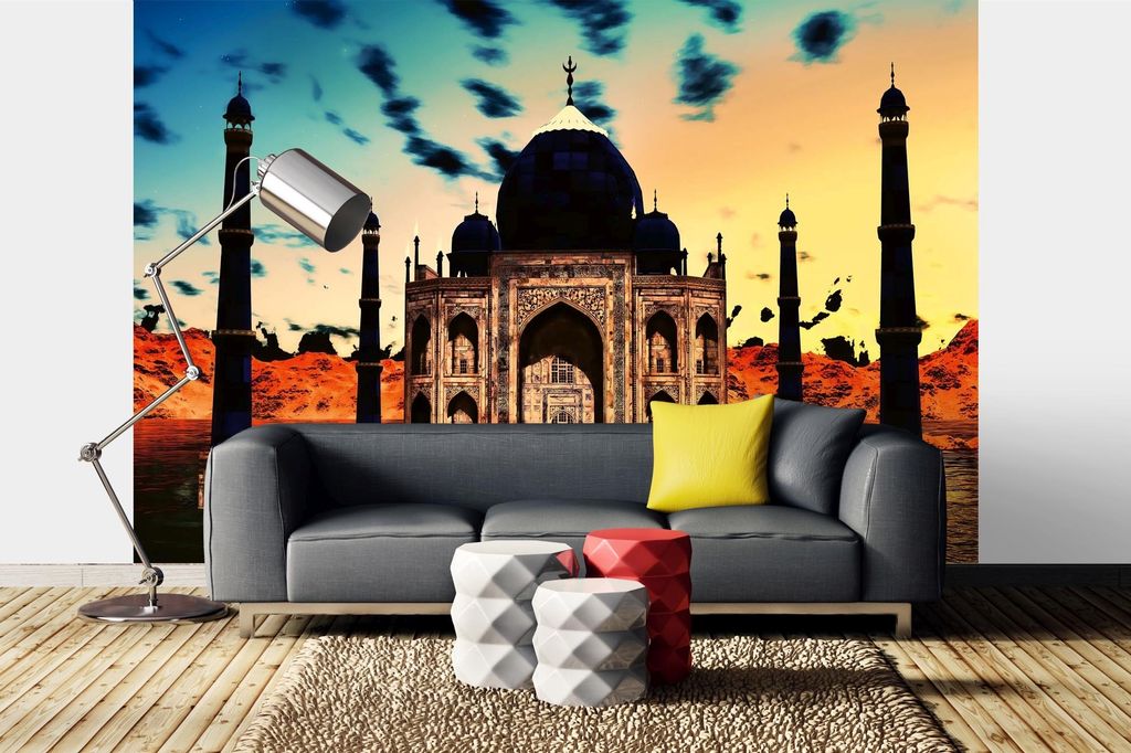 Vlies Fototapete TAJ MAHAL 375 x 250 cm (inkl. Kleister) - Produktbild 