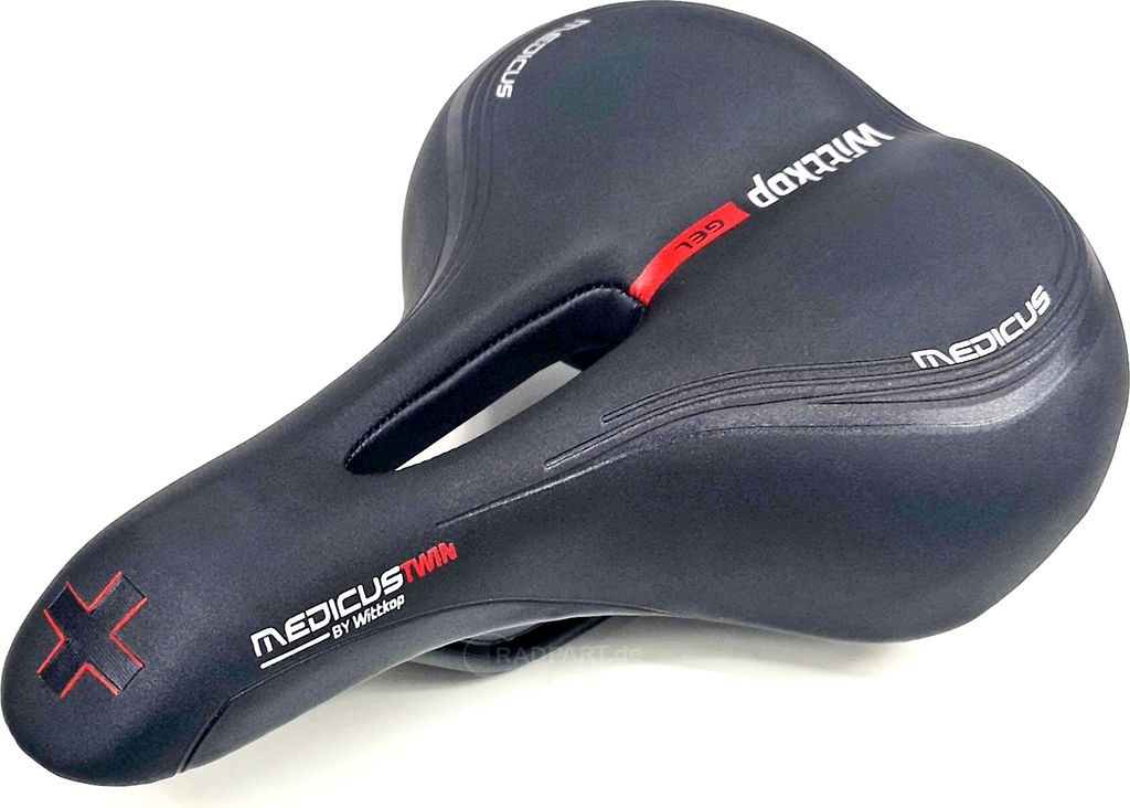 Wittkop Medicus 2.0 E-bike Sattel Schwarz 175 mm Schwarz Produktbild 4