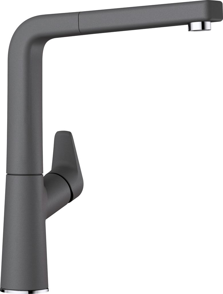 BLANCO AVONA-S, Messing SILGRANIT-Look, felsgrau, Hochdruck, Standard, Chrom, Grau, Messing, Hebelgriffe, Einzelbild, Typ L