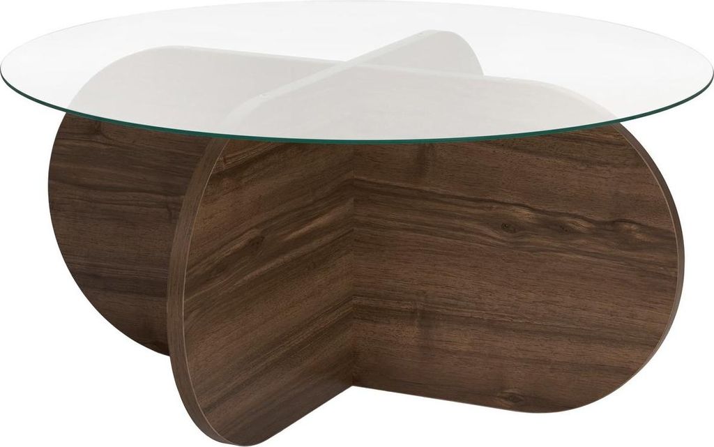 Skye Decor, Aeris - Walnut, Transparent, Couchtisch, Produktbild 