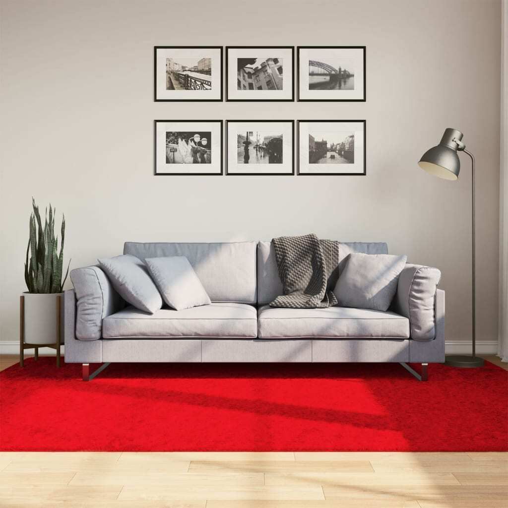 "SALE 2026"Teppich Wohnzimmer - Modern Stil - OVIEDO Kurzflor Rot 160x230cm NEU956443 - Designerteppiche
