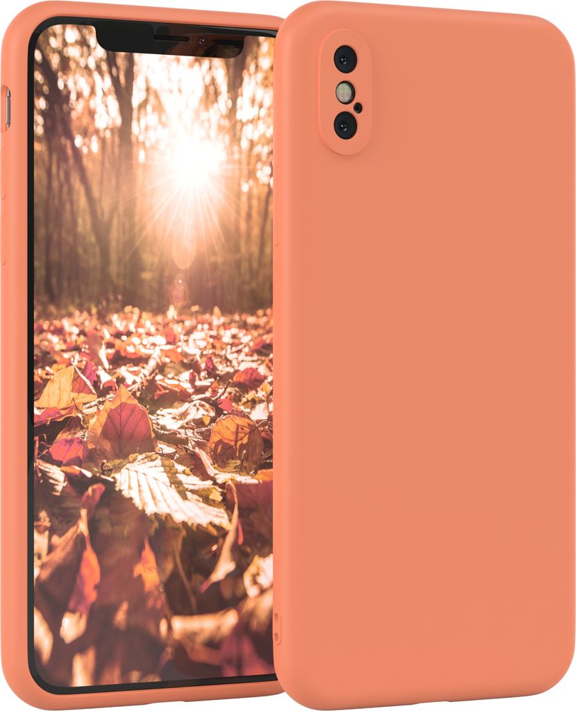 EAZY CASE - TPU Hülle für Apple iPhone X / XS, TPU Case stoßfeste Handyhülle, weiches Cover mit Kameraschutz, Silikonhülle in Orange