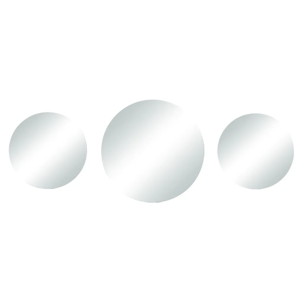 Set de 3 miroirs ronds bords polis épaisseur fine pour loisirs créatifs