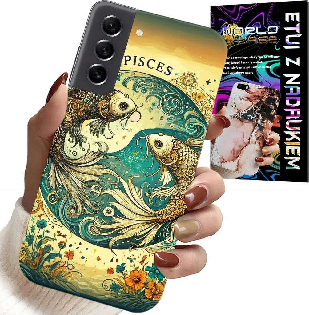 Cover Lusso Samsung S21 Pesci - Custodia Zodiaco in Lamina Astronomia