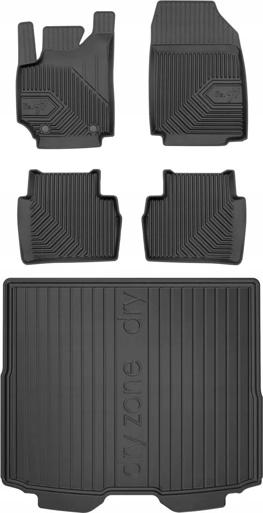 Tappetini in Gomma No.77 per Fiat Croma SW 2005-2011 | Kit 4 Pezzi