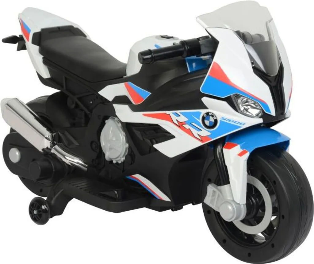 Moto BMW S1000RR 2156 blanche à batterie - Finition luxe pour enfant
