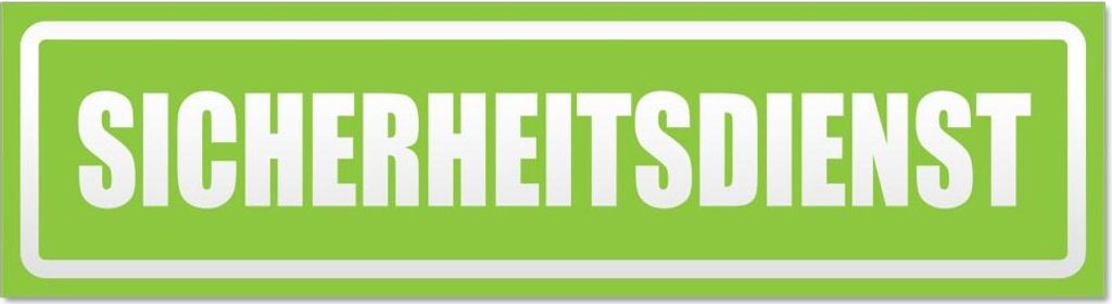 Sicherheitsdienst invertiert Magnetschild Schild magnetisch