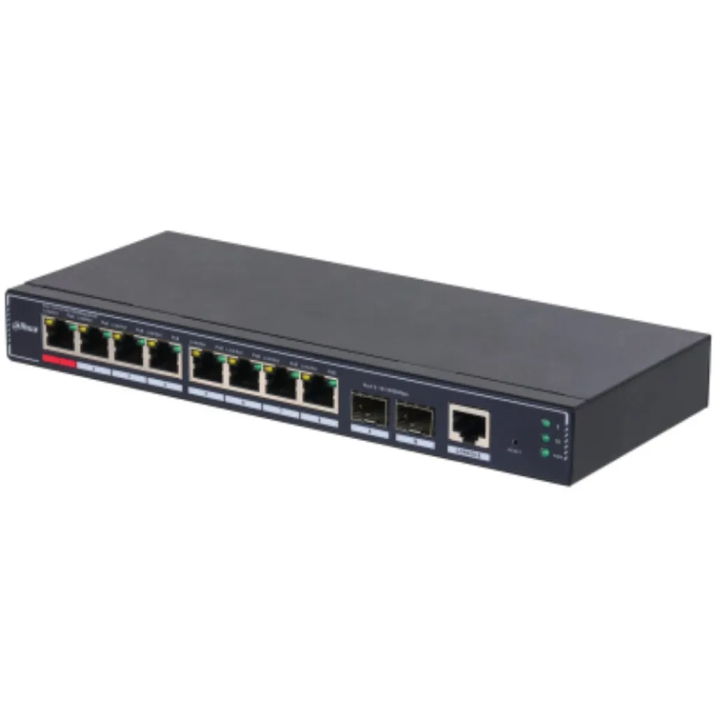 Switch PoE Administrable Dahua DH-SG4010P-2F pour Réseau IP et Fibre