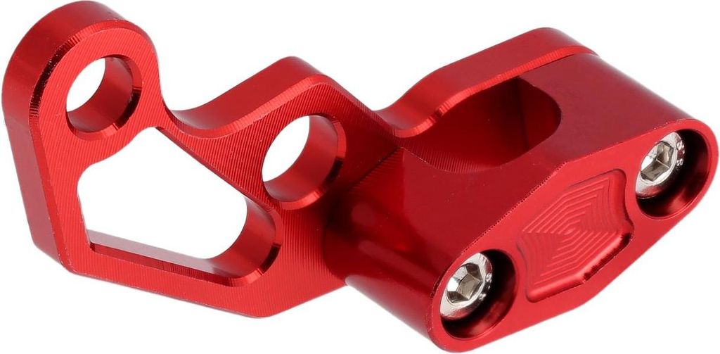 CNC Bremsleitungshalter, rot eloxiert