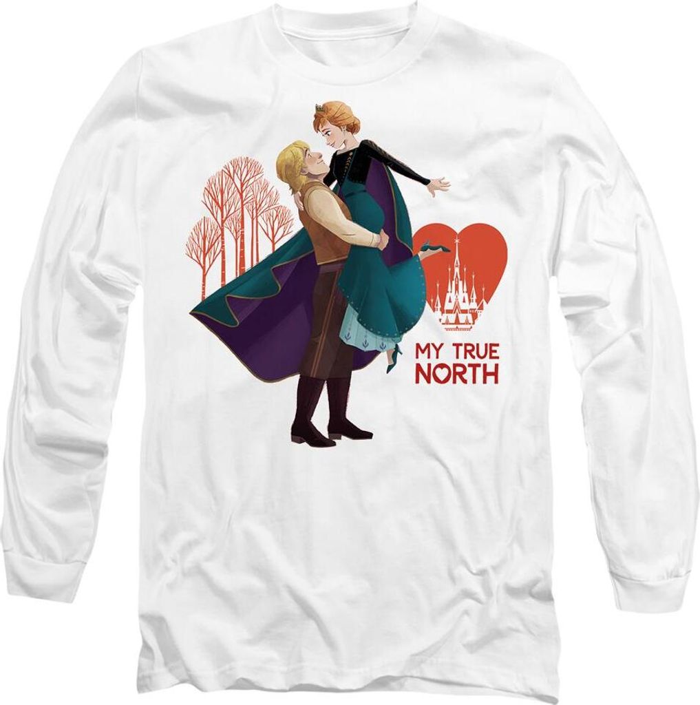 Frozen - "My True North" T-Shirt für Herren/Damen Uni - Valentinstag TV14456 (L) (Weiß)