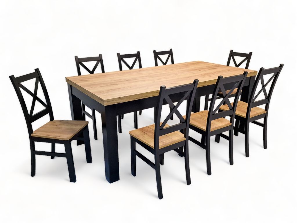Esszimmer Essgruppe: 8 Stühle Sofia mit ausziehbarem Produktbild 