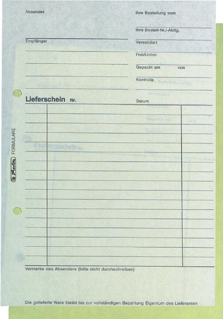 herlitz 883520 Lieferscheinbuch 204, selbstdurchschreibend, Produktbild 