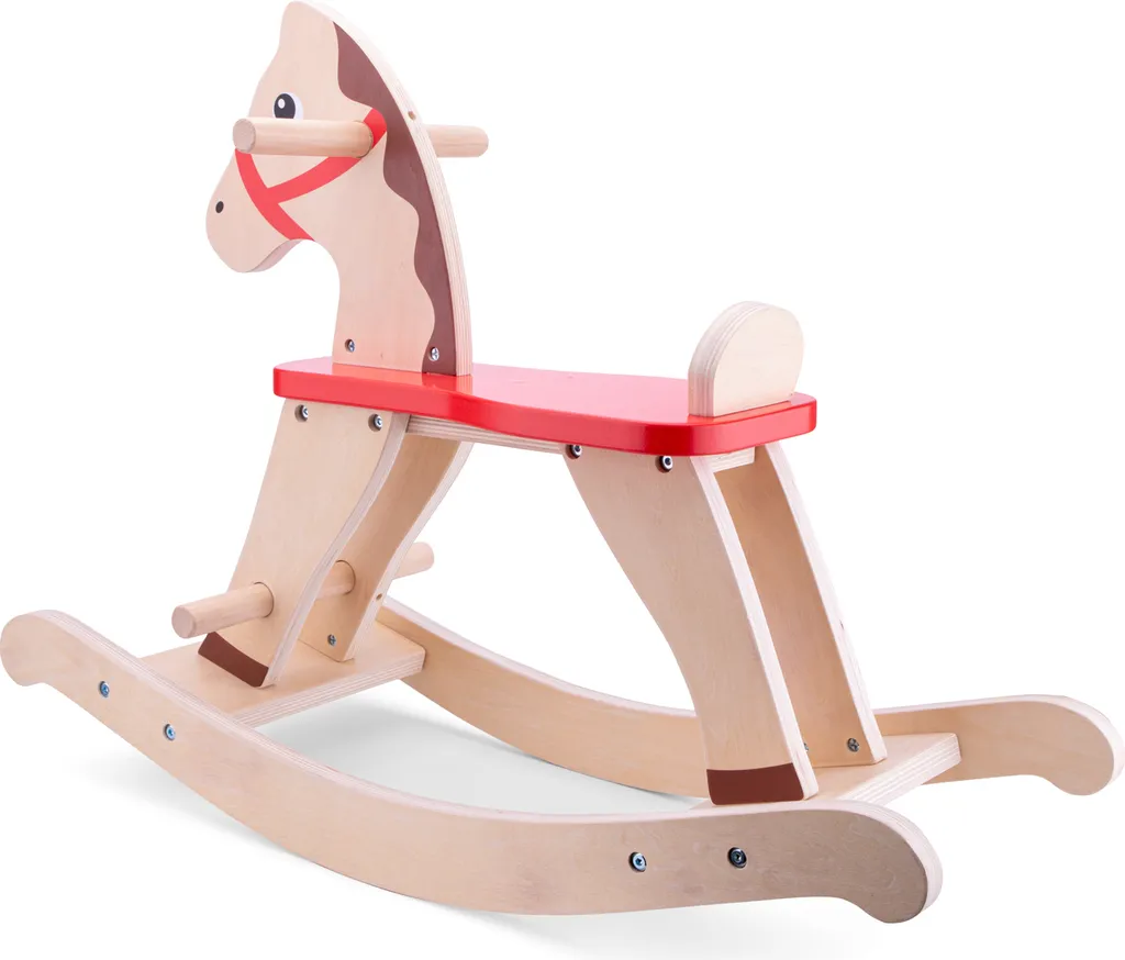 Cheval à bascule en bois naturel robuste - Design classique de qualité - 3