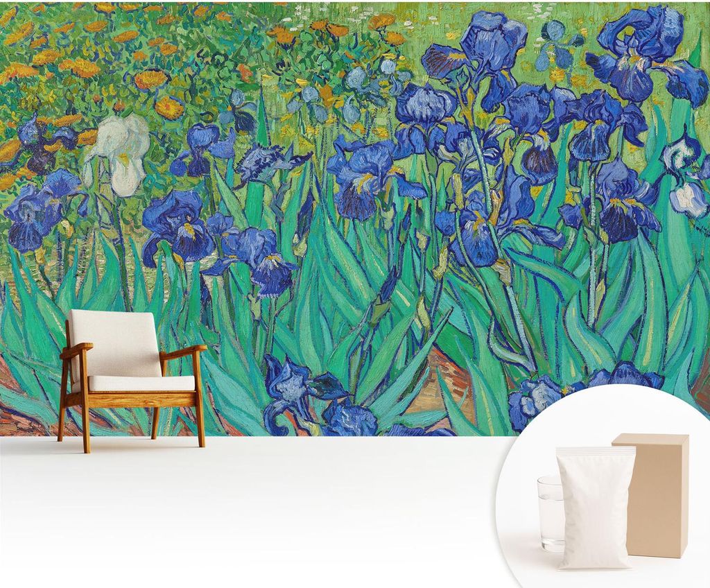 Fototapete - 416x254 cm - Tapete - Wandtapete - Wandbilder - Dekofolie - Tapete Folie - Wand - Dekoration - Wohnzimmer - Gartenblumen