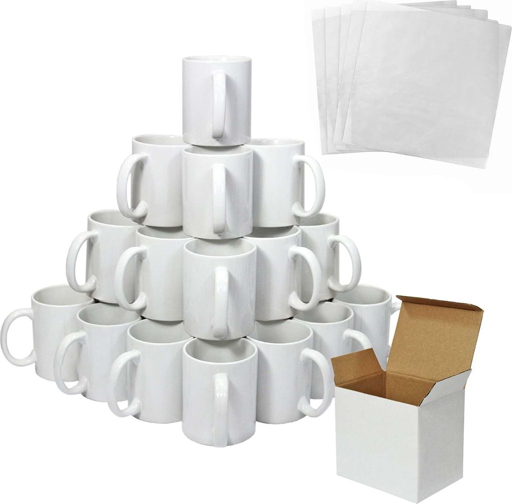36 tasses pour sublimation, blanches, 325 ml, tasses à Image du produit 