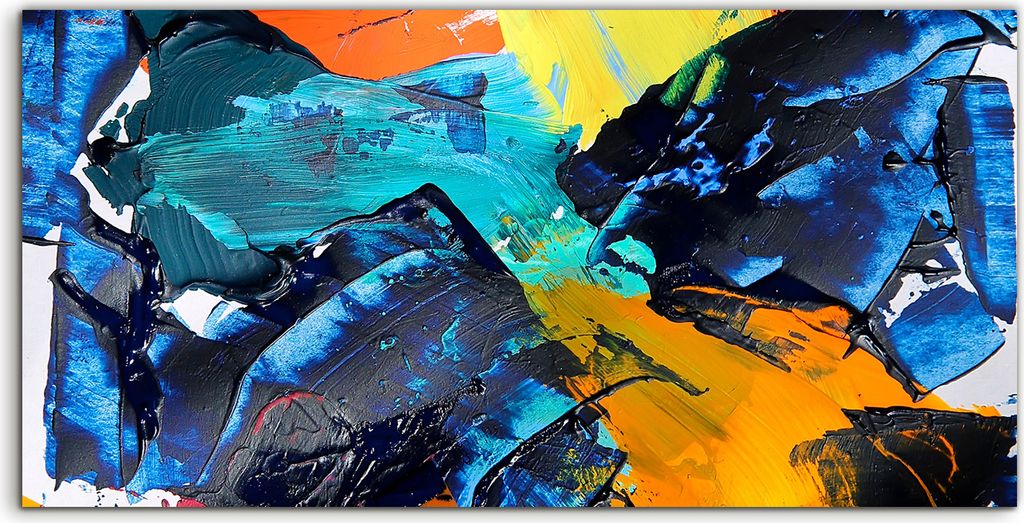 Coloray Canvas 140x70 Wandbild Leinwand Bilder Kunst Abstraktion Farben Dekoration