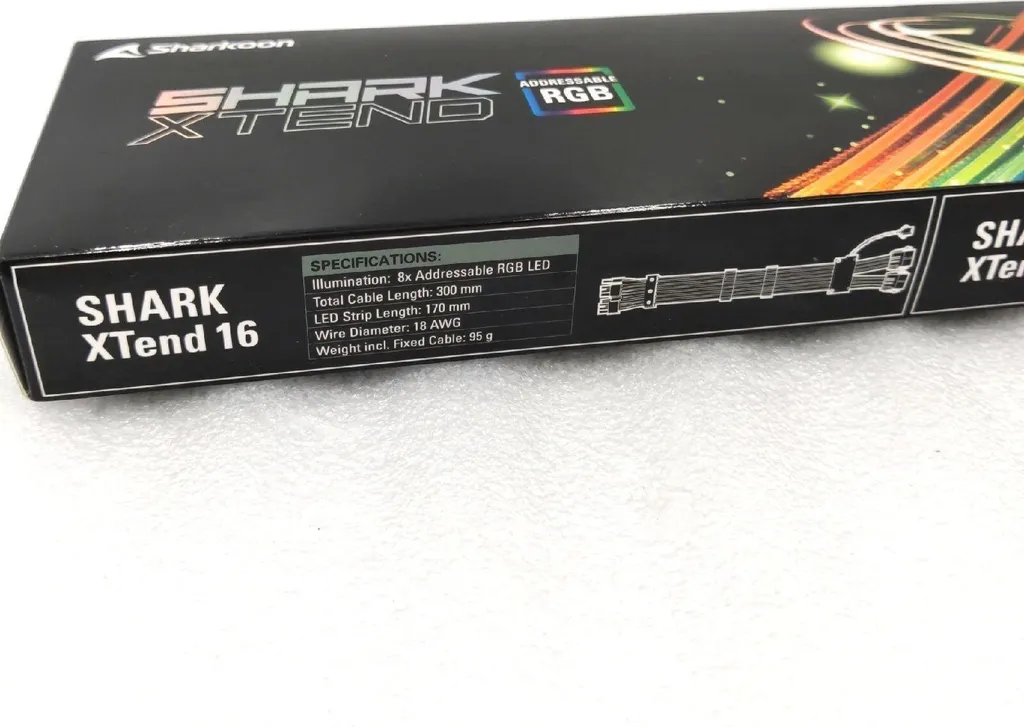 Bande LED RGB Adressable Sharkoon SHARK XTend 24 avec Effets Dynamiques