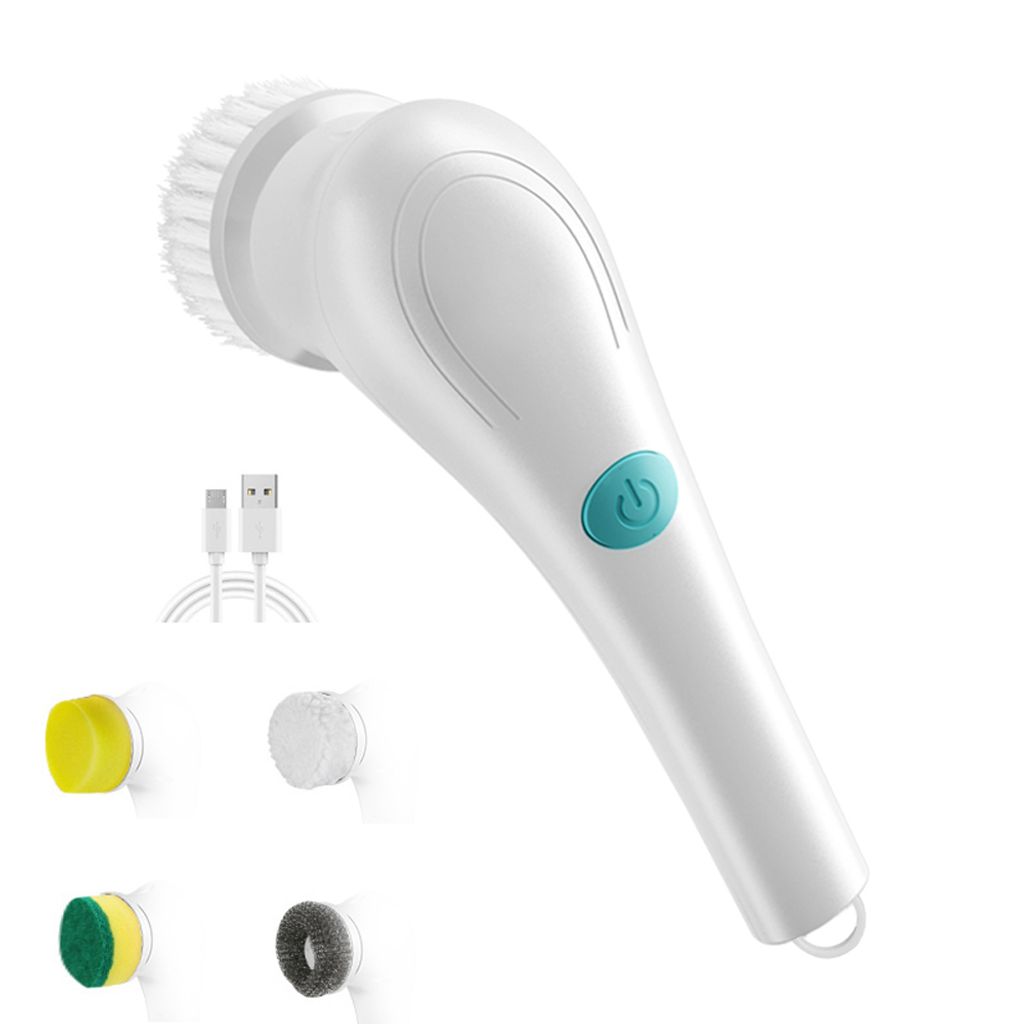 Handheld Electric Spin Scrubber Multi-Function Cordless Cleaning Brush Kit IPX7 Waterproof mit 5 austauschbaren Bürstenköpfe für Home Küche Bad...