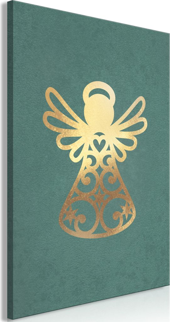 Italienischer Leinwand Leinwandbild - Angelic Christmas (1 Part) Vertical 20x30 cm Menschen h-B-0169-b-a