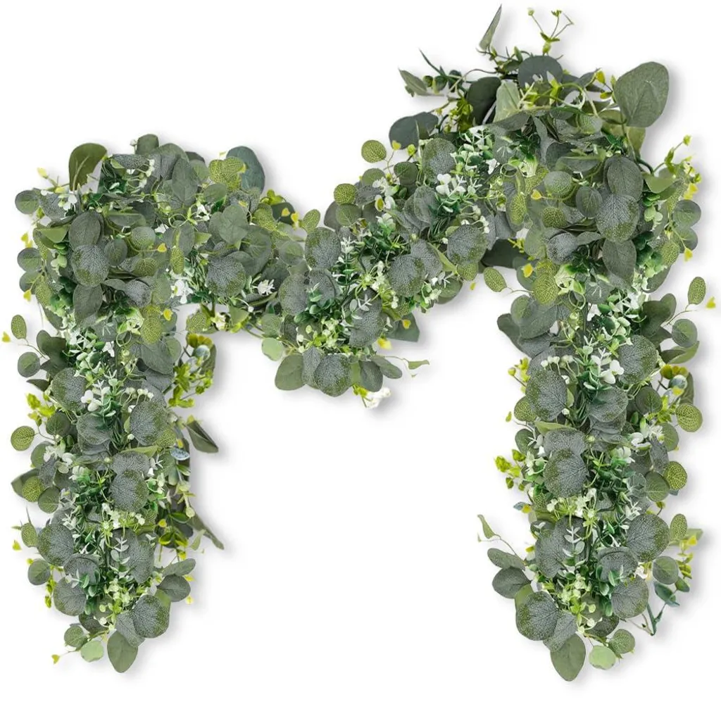 Couronne Eucalyptus Artificiel 1,8m : Déco de Fête Durable Sans Entretien