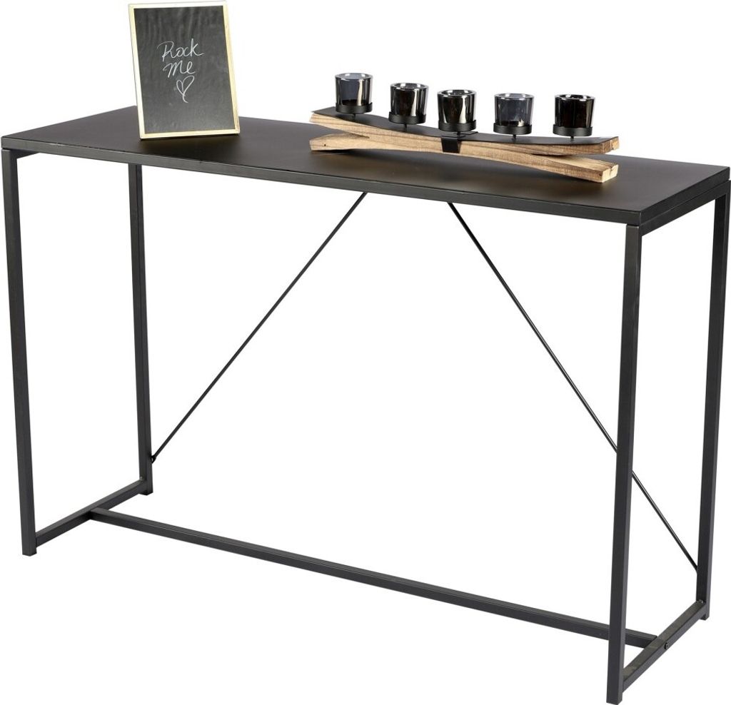 Meublorama FD-151338*1C/9KG, Homeoffice, Rechteckige Form, Schwarz, Metall, 390 mm, 1200 mm