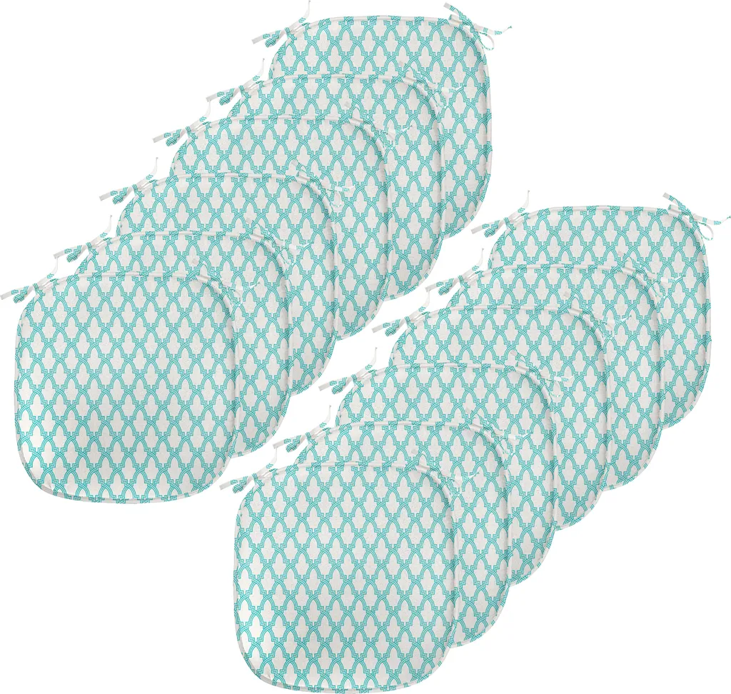 Cuscini Sedie Antimacchia Turchese Abakuhaus - Set 12 Pezzi 40x40