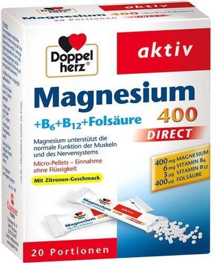 Doppelherz | Magnésium actif 400 | 20 portions Image du produit 